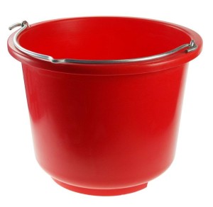 Wiadro z tworzywa sztucznego, 13 l, czerwone, Kerbl