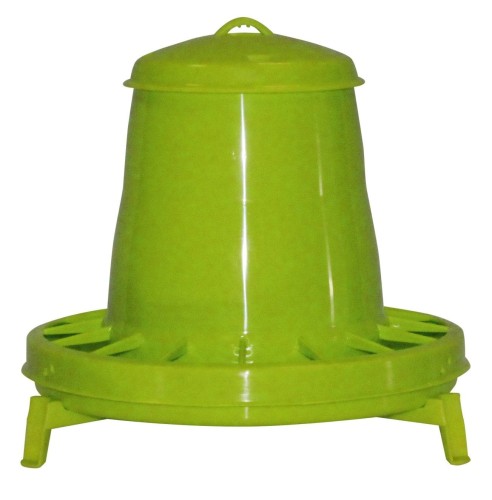 Karmidło automatyczne dla drobiu, 5,25 l, 3,5 kg, zielone, z nóżkami, Novital