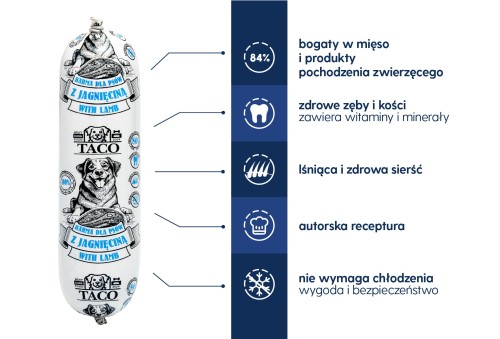 baton dla psów TACO z  jagnięciną 1 kg 