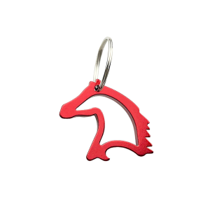 Breloczek York głowa konia z otwieraczem, czerwony