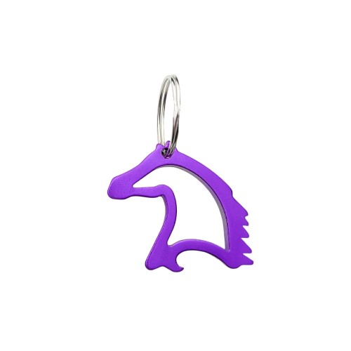 Breloczek York głowa konia z otwieraczem, fioletowy