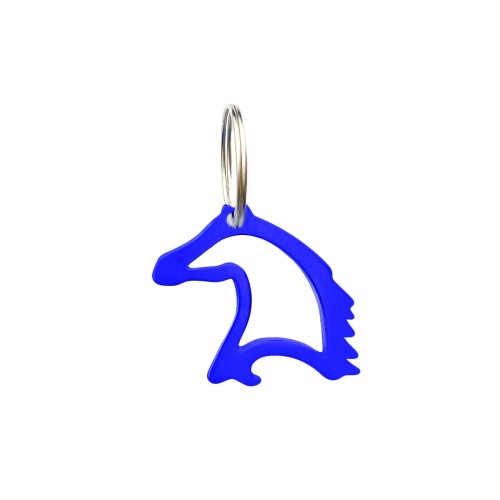 Breloczek York głowa konia z otwieraczem, niebieski