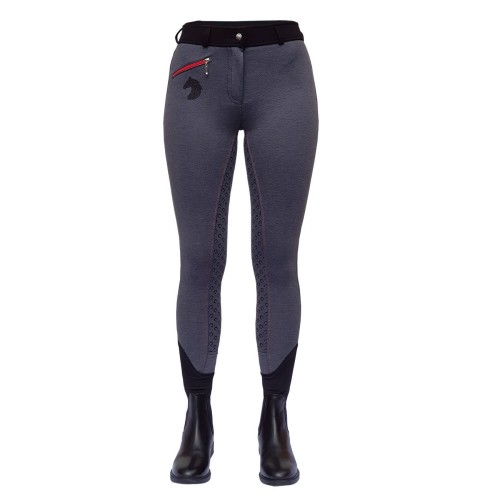 Bryczesy York Sparkle Horse szare 146