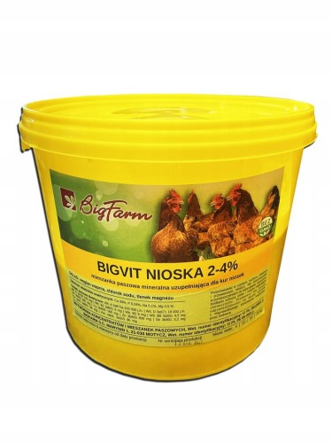 Nioska Witaminy Minerały Koncentrat Karma 2-4% Dla Kur Gęsi 10kg BigFarm