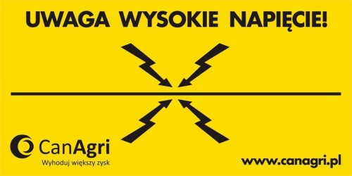 TABLICZKA OSTRZEGAWCZA OGRODZENIA ELEKTRYCZNA CA